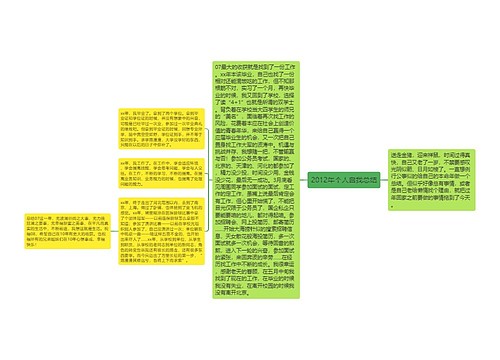 2012年个人自我总结