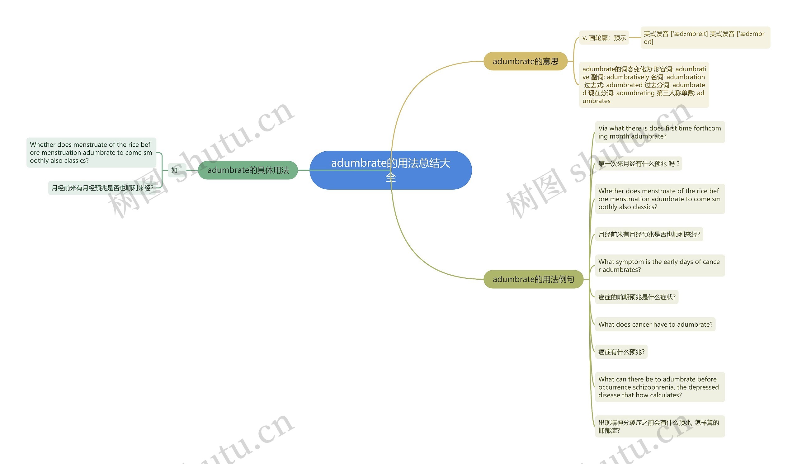 adumbrate的用法总结大全思维导图