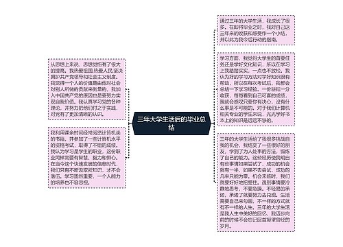 三年大学生活后的毕业总结