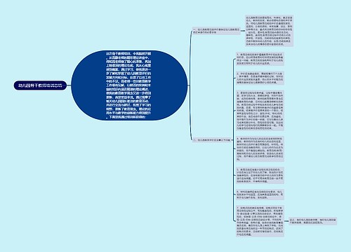 幼儿园骨干教师培训总结