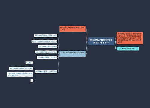教师资格证考试时间安排表2021年下半年