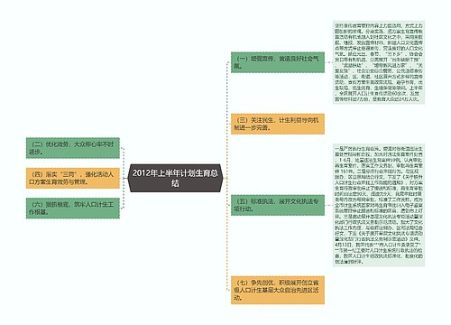 2012年上半年计划生育总结