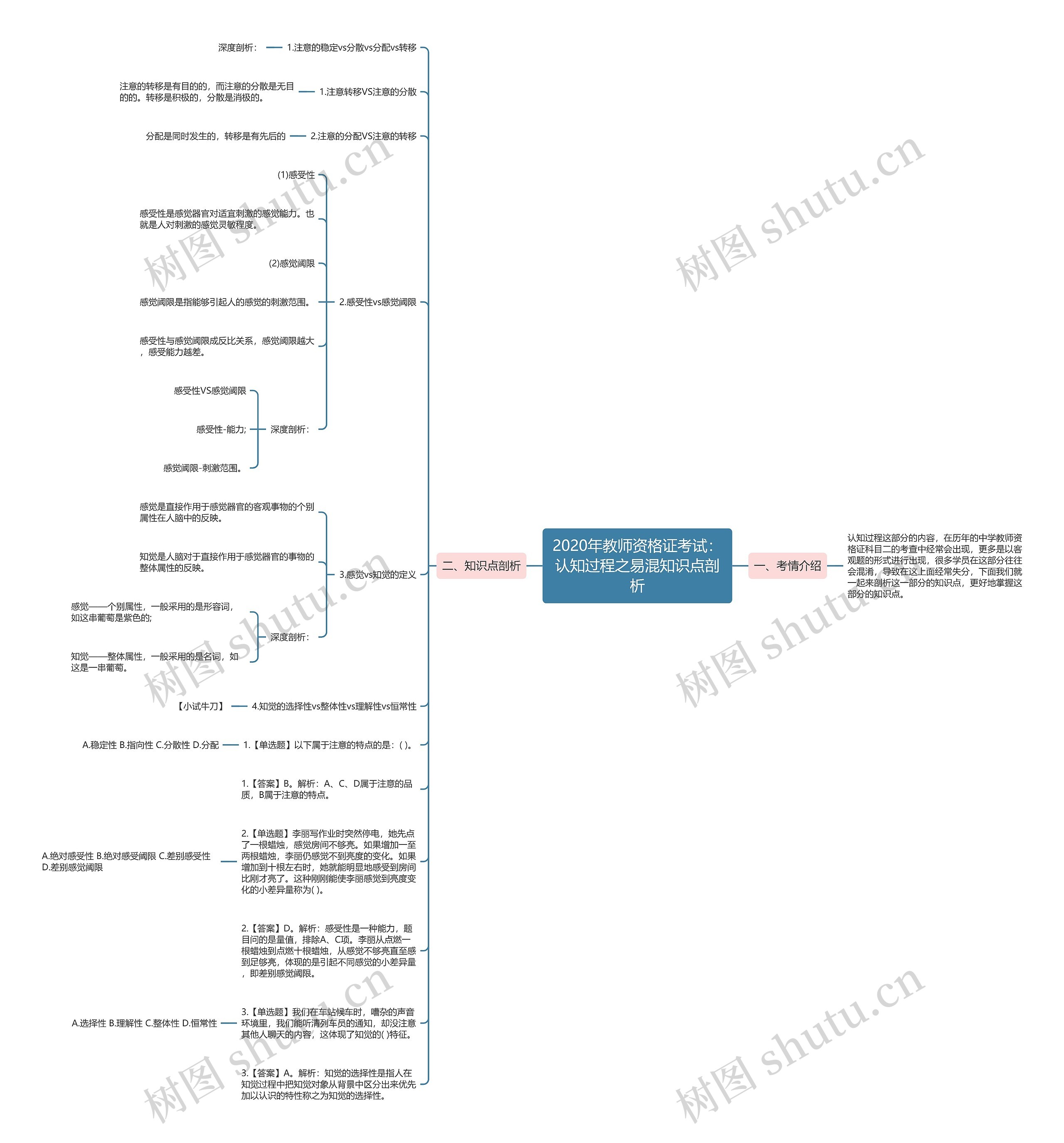 2020年教师资格证考试：认知过程之易混知识点剖析