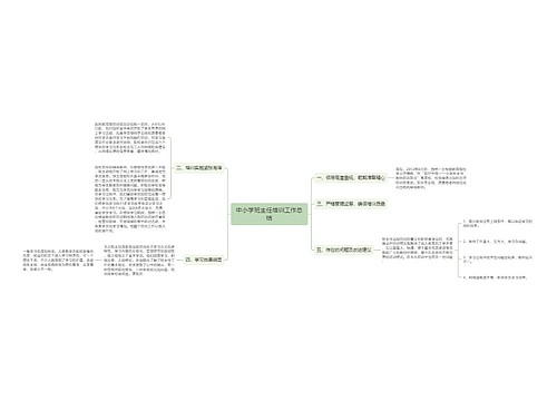 中小学班主任培训工作总结