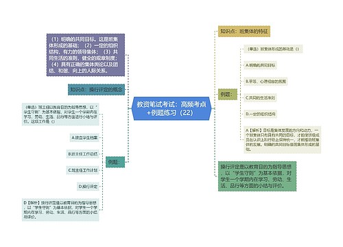 教资笔试考试：高频考点+例题练习（22）