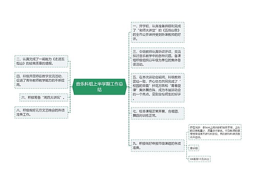 音乐科组上半学期工作总结