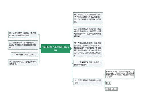 音乐科组上半学期工作总结