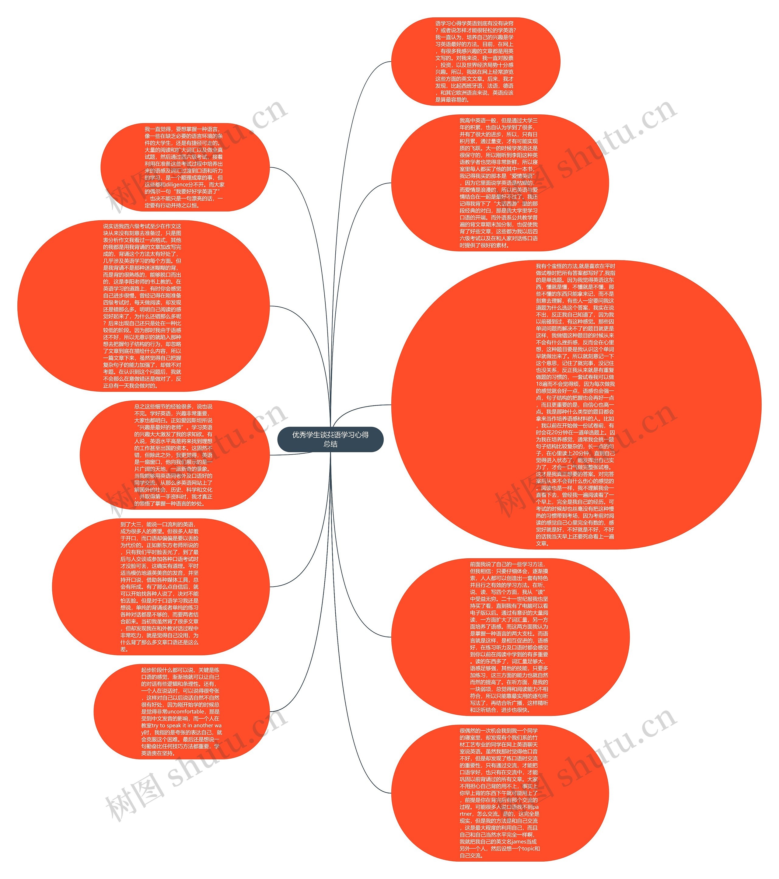 优秀学生谈英语学习心得总结思维导图