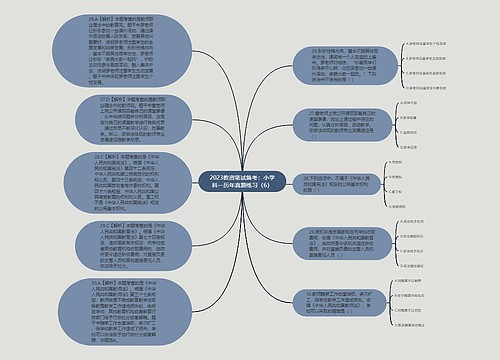 2023教资笔试备考：小学科一历年真题练习（6）