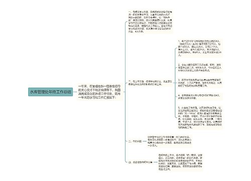 水库管理处年终工作总结