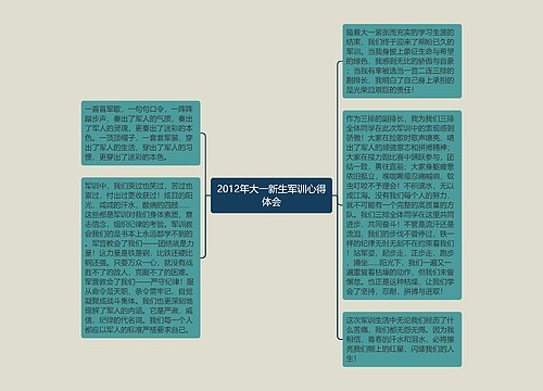 2012年大一新生军训心得体会