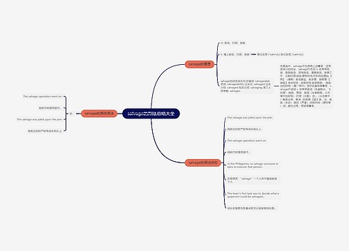 salvage的用法总结大全