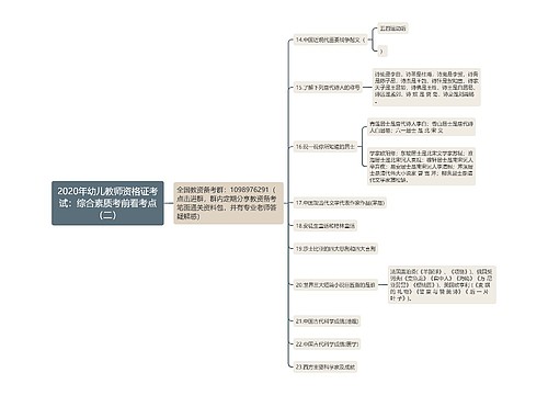 2020年幼儿教师资格证考试：综合素质考前看考点（二）