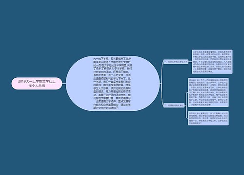 2019大一上学期文学社工作个人总结