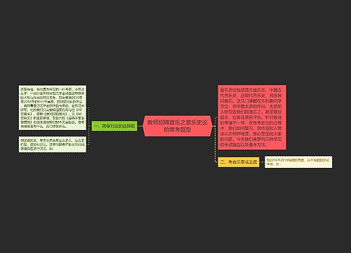 教师招聘音乐之音乐史论的常考题型