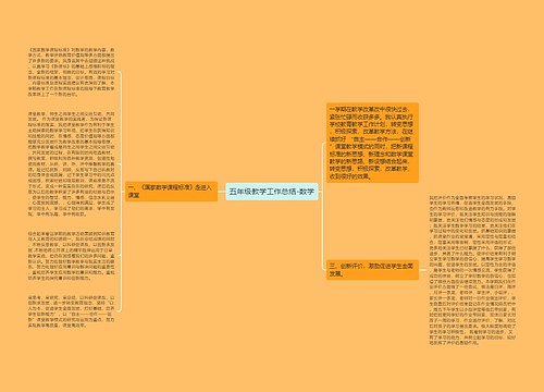 五年级教学工作总结-数学 五年级教学工作总结-数学