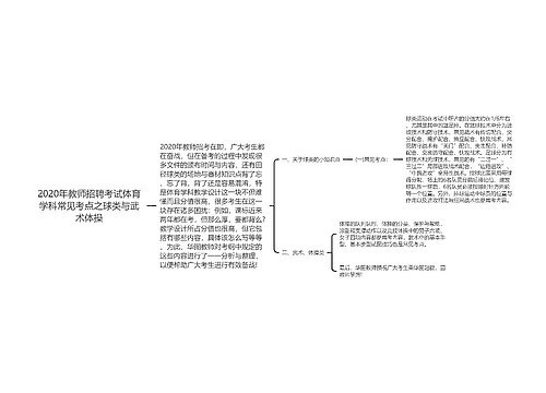 2020年教师招聘考试体育学科常见考点之球类与武术体操