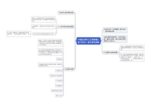 中级经济师《工商管理》复习考点：基本竞争战略