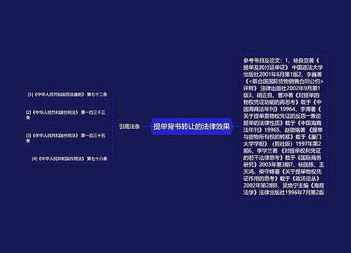 提单背书转让的法律效果