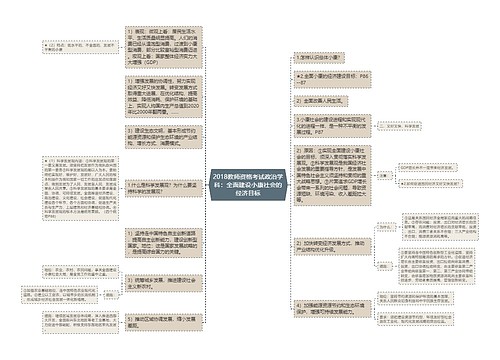 2018教师资格考试政治学科：全面建设小康社会的经济目标