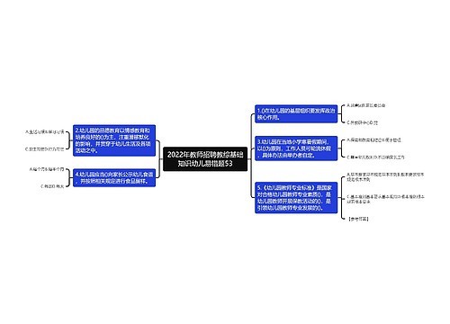 2022年教师招聘教综基础知识幼儿易错题53