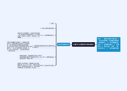 记叙文标题的作用有哪些