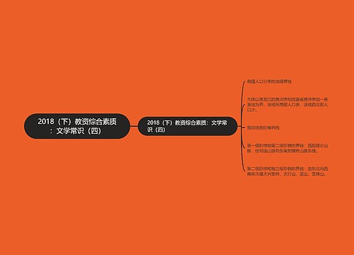 2018（下）教资综合素质：文学常识（四）