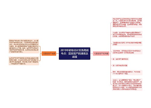 2019年初级会计实务高频考点：固定资产的清查及减值