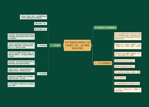 2021初级会计师考试《会计实务》公式：会计基础和会计信息