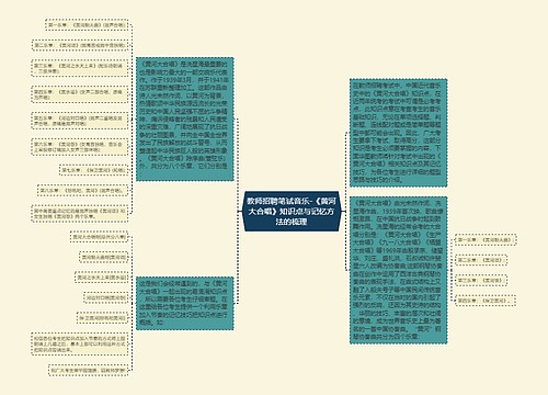 教师招聘笔试音乐-《黄河大合唱》知识点与记忆方法的梳理