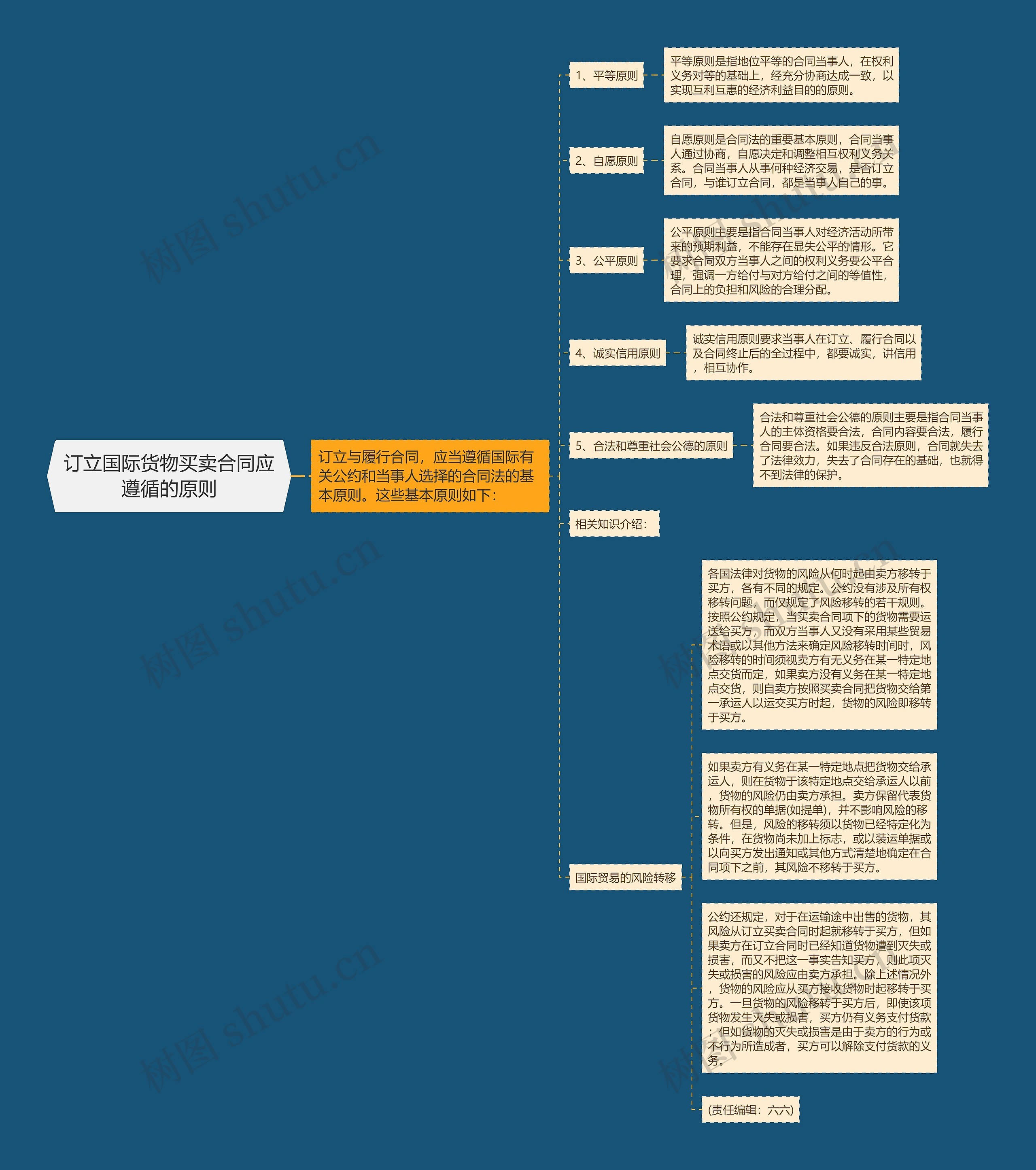 订立国际货物买卖合同应遵循的原则思维导图