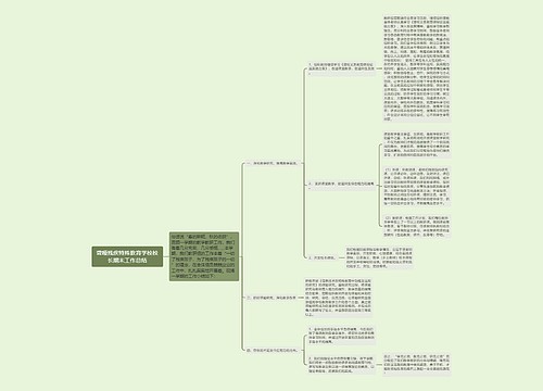 聋哑残疾特殊教育学校校长期末工作总结