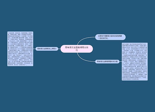 高考语文全国卷得高分技巧