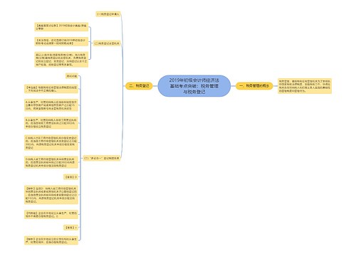 2019年初级会计师经济法基础考点突破：税务管理与税务登记