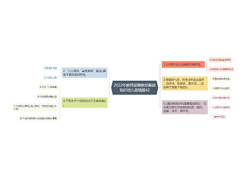 2022年教师招聘教综基础知识幼儿易错题42