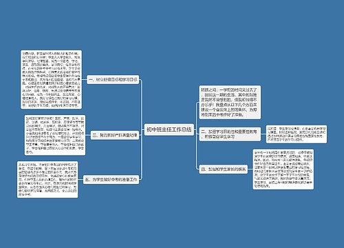 初中班主任工作总结