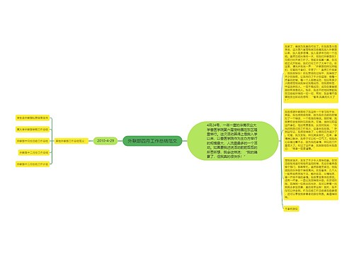 外联部四月工作总结范文