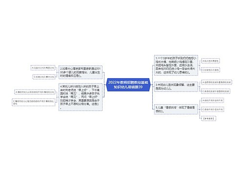 2022年教师招聘教综基础知识幼儿易错题39