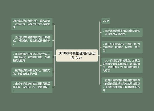 2018教师资格证知识点总结（八）