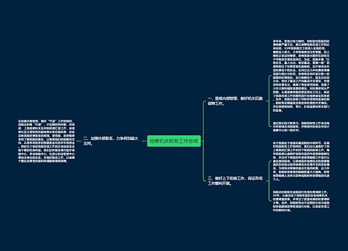 检察机关财务工作总结