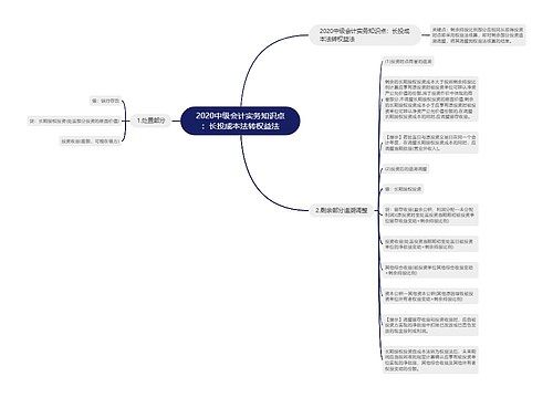 2020中级会计实务知识点：长投成本法转权益法