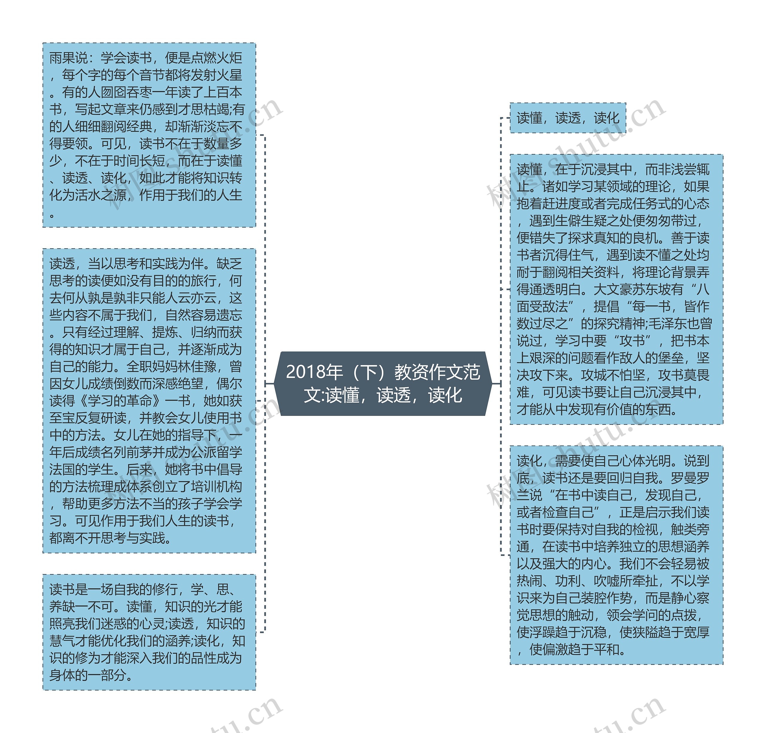 2018年（下）教资作文范文:读懂，读透，读化