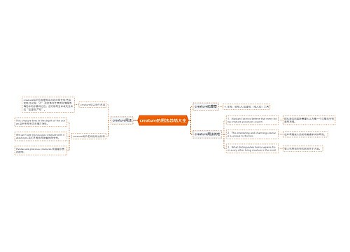 creature的用法总结大全