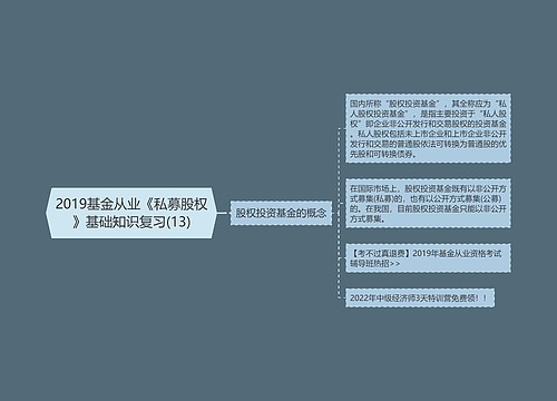 2019基金从业《私募股权》基础知识复习(13)