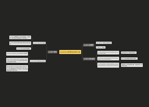 southern的用法总结大全