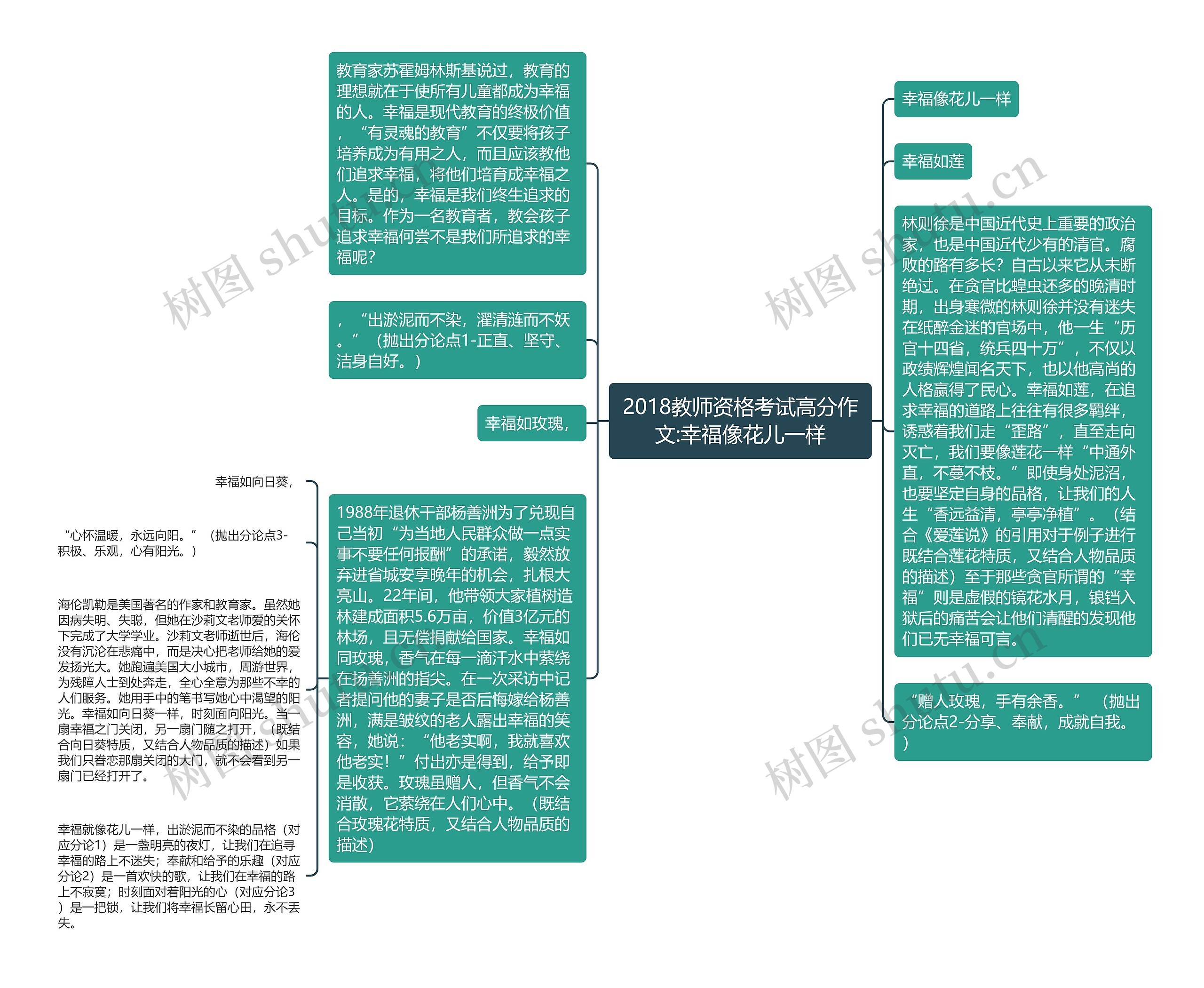 2018教师资格考试高分作文:幸福像花儿一样