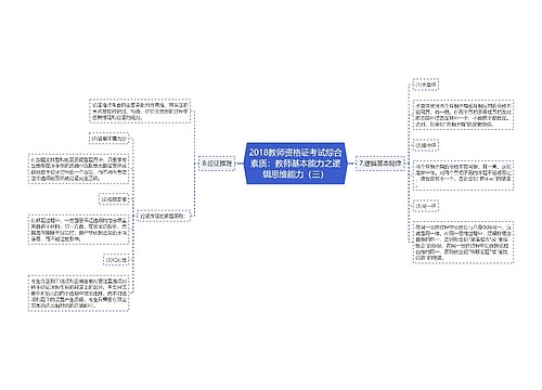 2018教师资格证考试综合素质：教师基本能力之逻辑思维能力（三）