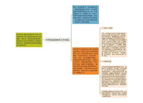 六年级英语教师工作总结