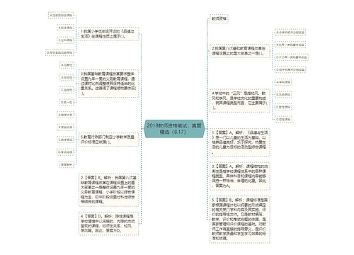 2018教师资格笔试：真题精选（8.17）