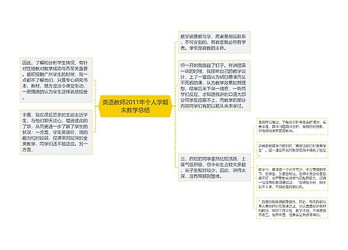 英语教师2011年个人学期末教学总结